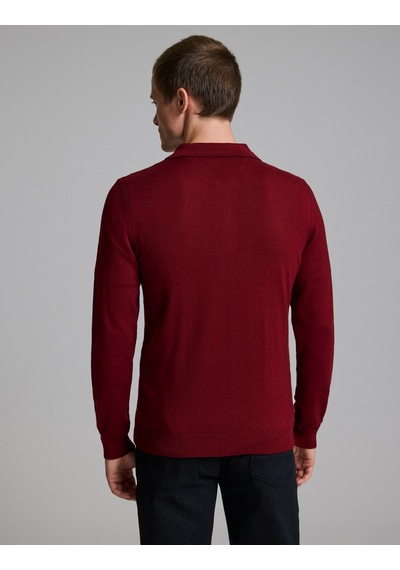 Pierre Cardin Bordro Slim Fit Fermuarlı Polo Yaka Basic Triko Kazak 50333917-vr014 Bordo Pierre Cardin Bordro Slim Fit Fermuarlı Polo Yaka Basic Triko Kazak 50333917-vr014 Bordo