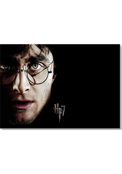 Cakasepetim Ahşa Tablo Harry Potter Yüz Gözlük Siyah Zemin Görseli Ahşap Mdf Tablo