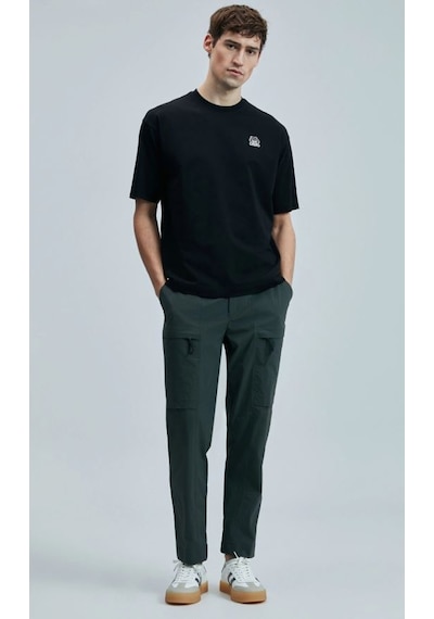 Lufian 111020251 Nımbus Modern Grafik Tişort Erkek T-shirt SIYAH