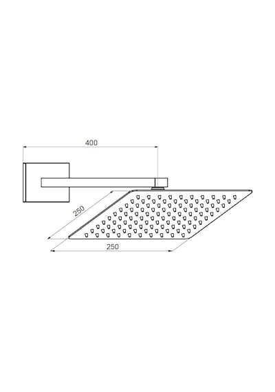 Gpd Ankastre Duş Başlığı Kare Slim Metal 25x25 Cm Altın Ads29-a
