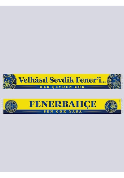 Fenerbahçe Unisex Velhasıl Sevdik Feneri Şal Sarı