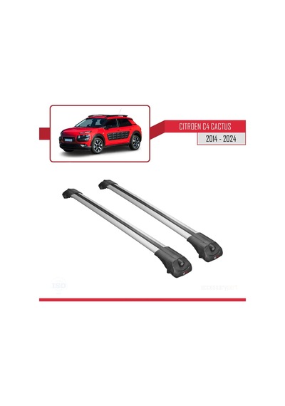 Citroen C4 Cactus 2014 Ve Sonrası İle Uyumlu Ace-1 Ara Atkı Tavan Barı Gri