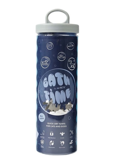 M-pets Bathtıme Kedi Ve Köpekler İçin Hızlı Kuruyan Havlu Blue