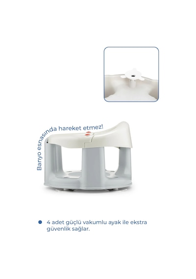 Babyjem Önden Açılır Banyo & Mama Oturağı Kum Beji Çok Renkli