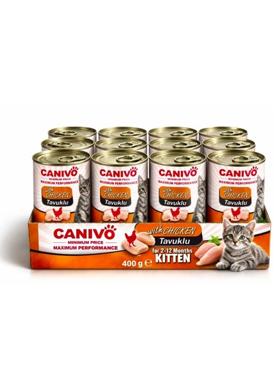 Yavru Kedi Konservesi Tavuklu 400 G 12 Adet