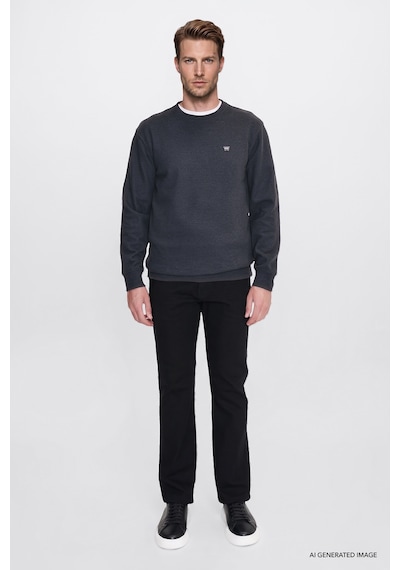 Wrangler Pamuklu Selanik Regular Fit Erkek Sweatshirt W2620080003 Antrasit