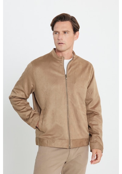 Ac&Co / Altınyıldız Classics  Erkek Bej Standart Fit Normal Kesim Dik Yaka Mont Bej