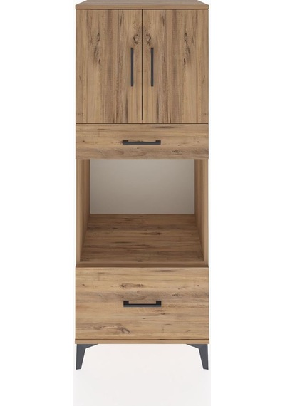 Hyperion Dolap 2 Raflı 2 Çekmeceli 2 Kapaklı 60x44x163 Çam-çam Atlas Çam