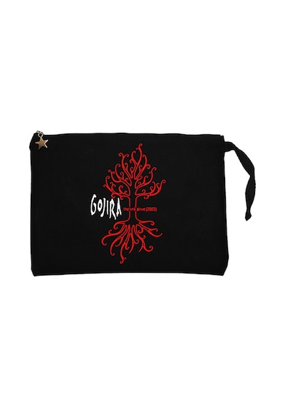 Gojira The Link Alive Siyah Clutch Astarlı Cüzdan / El Çantası Siyah