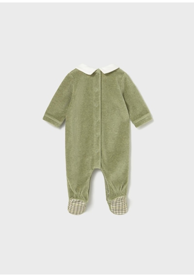 Mayoral Newborn Erkek Bebek Kadife Tulum Yeşil