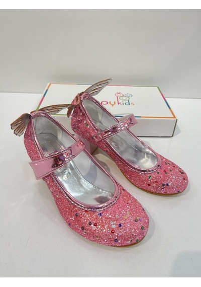Butikhappykids Kız Çocuk Abiye Ayakkabı Pembe Kelebekli Pırıltılı Parti -doğum Günü Topuklu Kız Çocuk Ayakkabı Pembe Butikhappykids Kız Çocuk Abiye Ayakkabı Pembe Kelebekli Pırıltılı Parti -doğum Günü Topuklu Kız Çocuk Ayakkabı Pembe