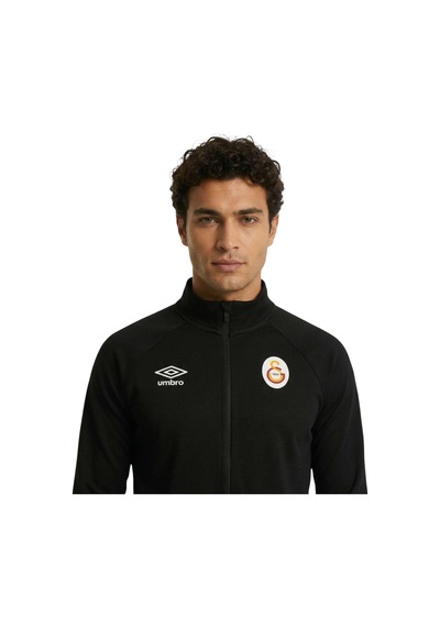 Galatasaray Lisanslı Dik Yaka Fermuarlı Umbro Siyah Sweat Siyah