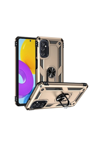 Newface - 187 - Samsung Galaxy M52 5g Kılıf Sofya Yüzüklü Silikon Kapak - Metemıx - - Gold