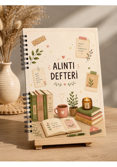 Alıntı Defteri, A5 Boy, Spiralli Defter Çok Renkli