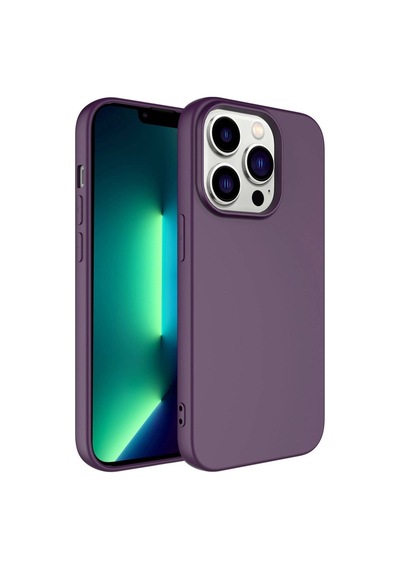 Apple Uyumlu iPhone 14 Pro Max Kılıf Zore Kamera Korumalı Mara Lansman Kapak Koyu Mor