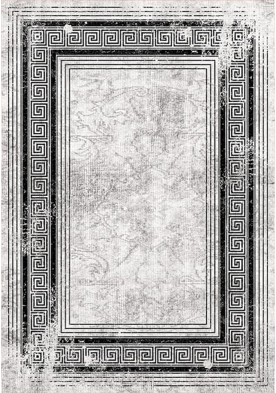 Rovigo Home Dijital Baskı Yıkanabilir Kaymaz Taban Salon Halısı Ve Yolluk Rvg0894-fnl111 Gri