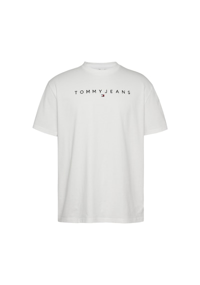 Tommy Hilfiger Erkek Marka Logolu Organik Pamuklu Bisiklet Yakalı Günlük Kullanıma Uygun Beyaz T-shirt Dm0dm20744 Ybr