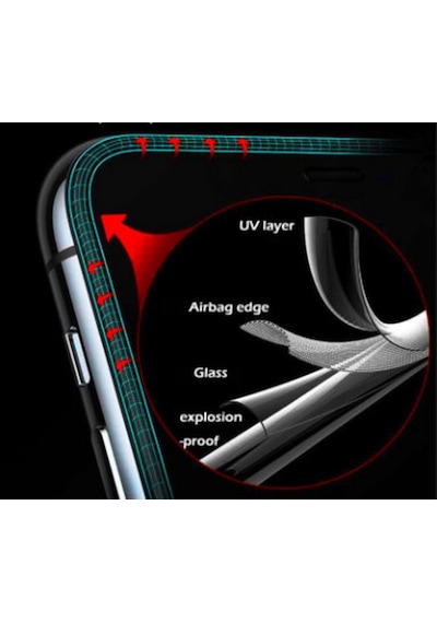 Apple Uyumlu   iPhone 12 Pro Airbag Destekli Hayalet Cam Ekran Koruyucu