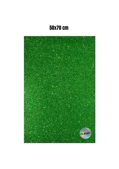 50x70 Cm Simli Fon Kartonu 1 Adet - Yeşil