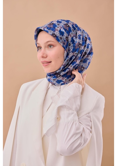 Silk Home Soft Eşarp 73092-05 Mavi, Siyah, Mocha Mousse