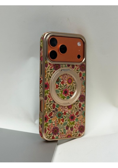 Apple iPhone Uyumlu 17 Pro Max Tuval Kılıf - Egzotik Lotus Desenli Sanatsal Koruyucu 7