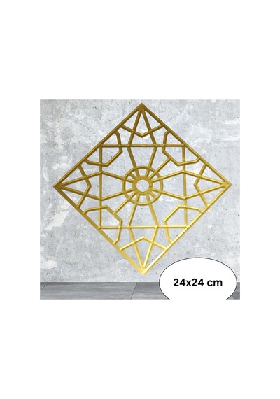 Dekoratif Mobilya Kare Süs Altın 24x24 Cm Karışık Karışık