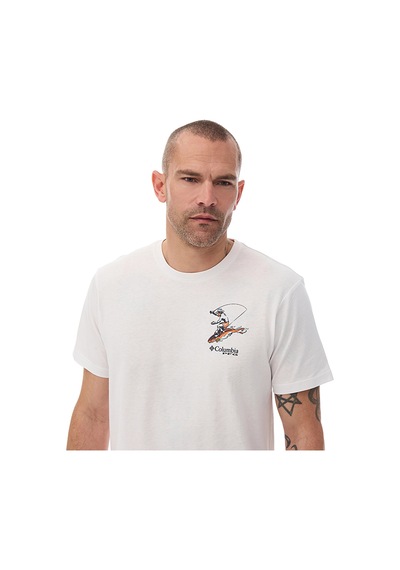 Columbia Csc M Pfg Red Rider Ss Tee Erkek Kısa Kollu Tişört Cs0501 Beyaz