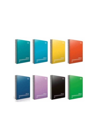 Fresco 72 Yp Çizgili 4 Ve Kareli 4 Spiralli Pp Kapak Defter 8 Li Paket