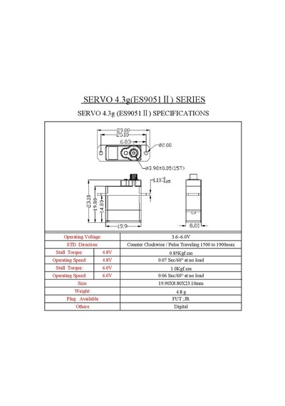 Emax Es9051 Dijital Servo