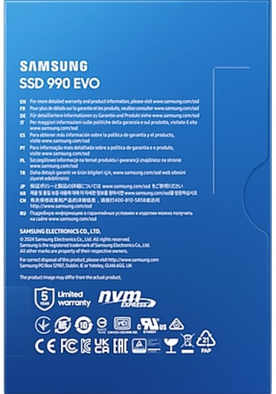 Samsung 990 EVO MZ-V9E2T0BW 2 TB PCIe Gen 4.0 X4 NVMe M.2 2280 SSD