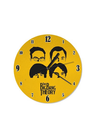The Big Bang Theory Tasarım Duvar Saati (407732126) Sarı - Siyah