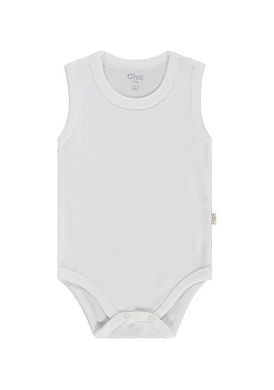Civil Baby 5 Li Basıc Sıfır Kol 0-36 Ay Çıtçıtlı Badi - Kırmızı Mercan