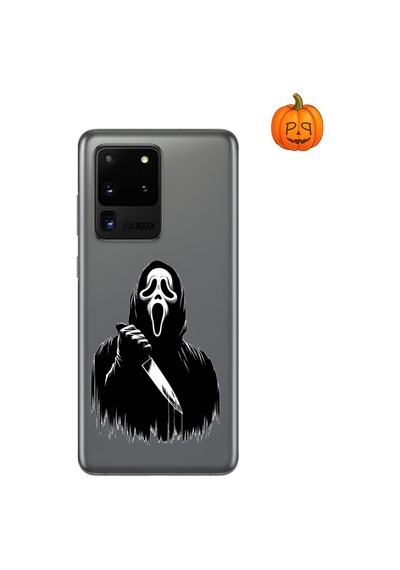 Dali Design Samsung Galaxy S20 Ultra Uyumlu Şeffaf Kılıf Horror 3 Tasarımlı