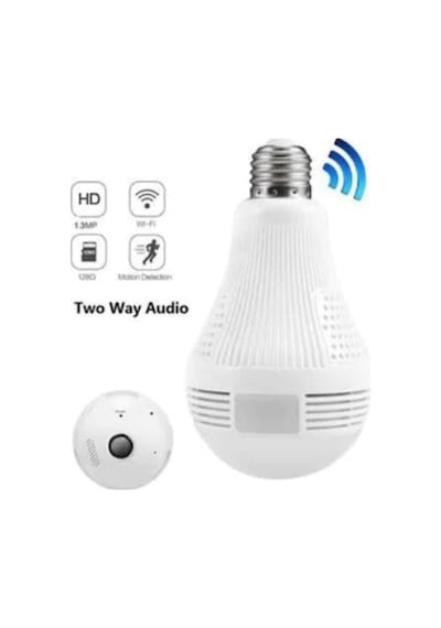 Ip Kamera 360 Derece Balıkgözü Panoramik Ampul Wifi P2p Ağ Kamera Cmr8