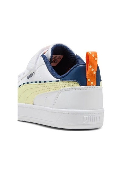 Puma Caven 2.0 Playdate Ac+lnf Çocuk Spor Ayakkabı Beyaz Sarı Beyaz Sari