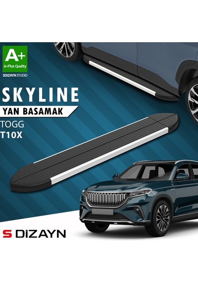 S-dizayn Togg T10x Skyline Aluminyum Yan Basamak 203 Cm 2023 Üzeri A+ Kalite