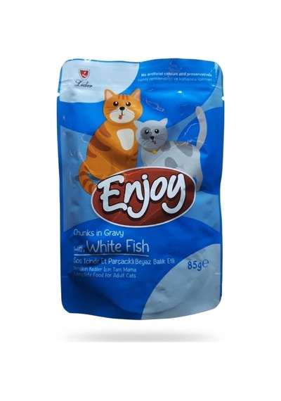 Enjoy Pouch Balıklı Kedi Konservesi 85 Gr