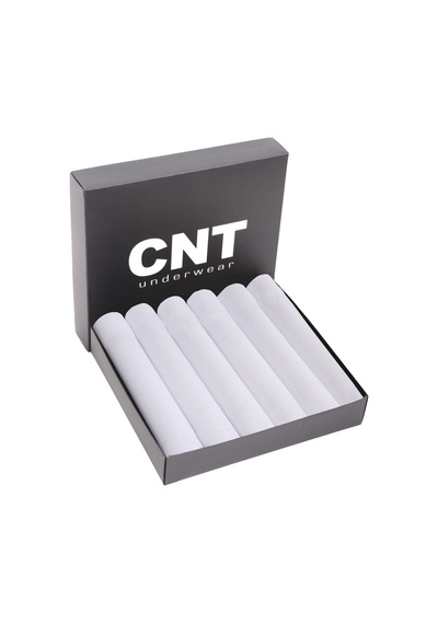 Cnt Erkek Atlet Pamuklu Basic 6'lı Premium Paket Beyaz Beyaz