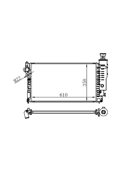 Orıs Radyatör P405 Iı 1.8-1.9-2.0 87-95 Xu52c Ac Mek 610x378x23 Mpe246023 1331.90 1331.91 1301.g3 1301.g5