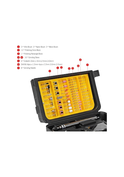 Pro Staxx 450W Devir Gravür Oyma Seti 405 Pcs Çantalı
