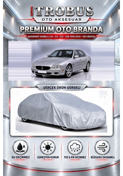 Maserati Ghibli 2.24 - 2.8 - 222 - 228 1992-2016 Uyumlu Premium Araba Brandası Oto Branda Sd5 Beden