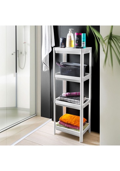 4 Katlı Düzenleyici Raf Ünitesi Beyaz, Kitaplık, Banyo, Mutfak Rafı. Ayakkabılık, Organizer Beyaz