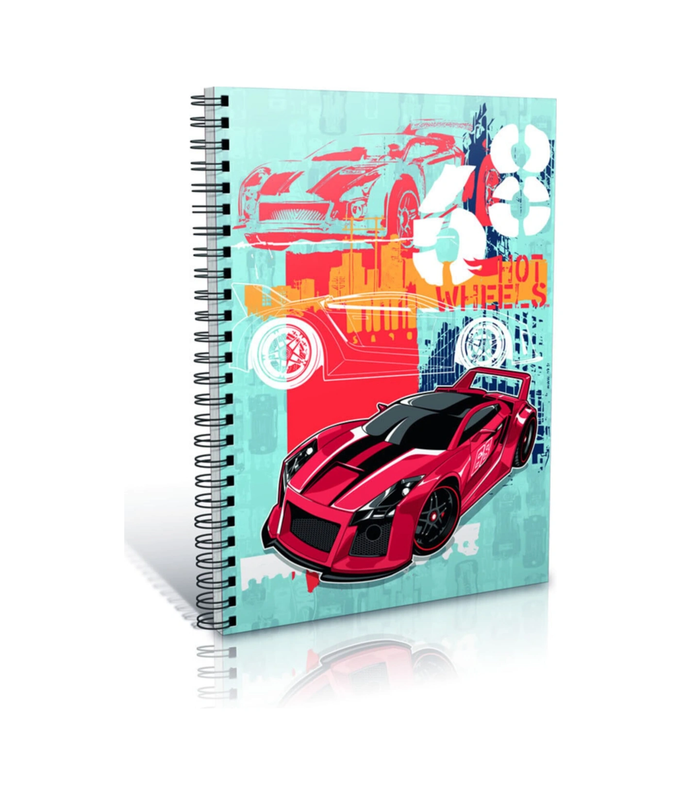 Hot Wheels A6 Mini Boy Not Defteri Spiralli Karton Kapak Çizgili 5395 36 Lı Paket