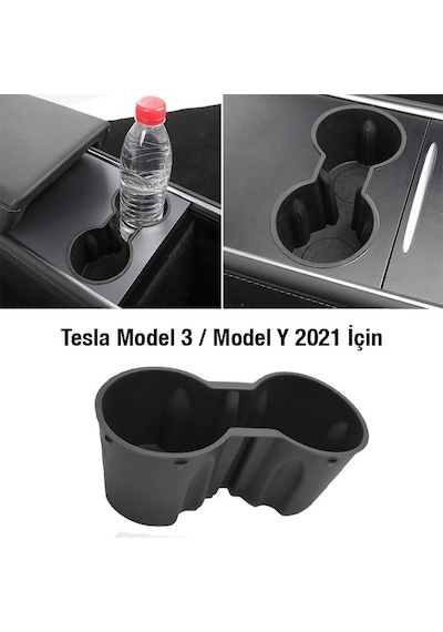 Polham Tesla Model 3 Ve Model Y 2021-2022 İçin Araba Bardak Tutucu, Takılıp Çıkartılabilen Tutucu