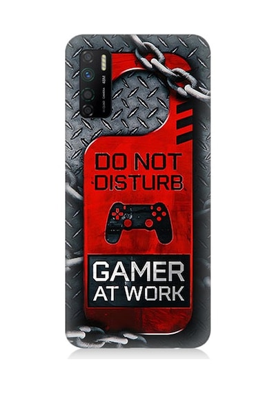 İnfinix Note 7 Lite Uyumlu Gamer Uyarı Desenli Silikon Kılıf