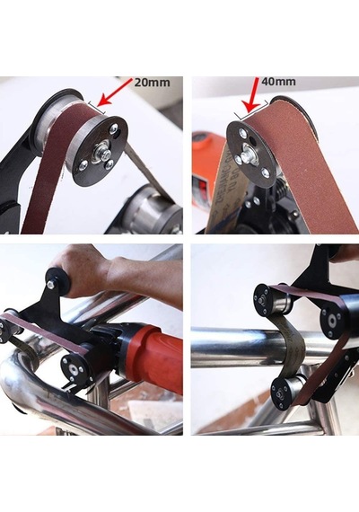 Taş Motoru Esnek Şerit Zımpara Aparatı Kayışlı Zımpara Dönüştürücü 740x40 Mm Rox Wood 0059