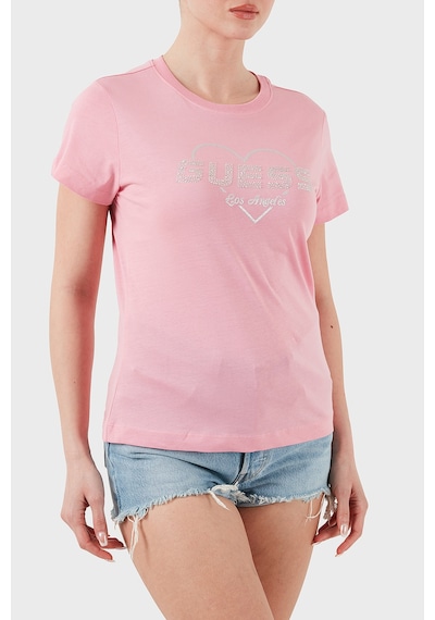 Guess Bayan T Shirt V5gı10 K9rm1 Pspk Pembe Pembe