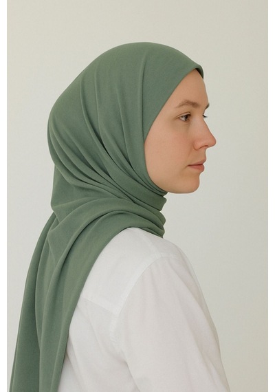 Mim Eşarp Penye Pamuksu Şal Klasik 3 Lü Set İndigo - Füme - Çağla Yeşili