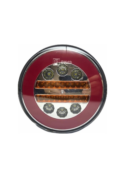 24V Stop Lambası Yuvarlak Neon Ledli 4 Fonksiyonlu Kırmızı-B N11.8448