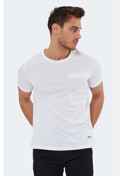 Slazenger Kaurı In Erkek Beyaz Tişört Beyaz